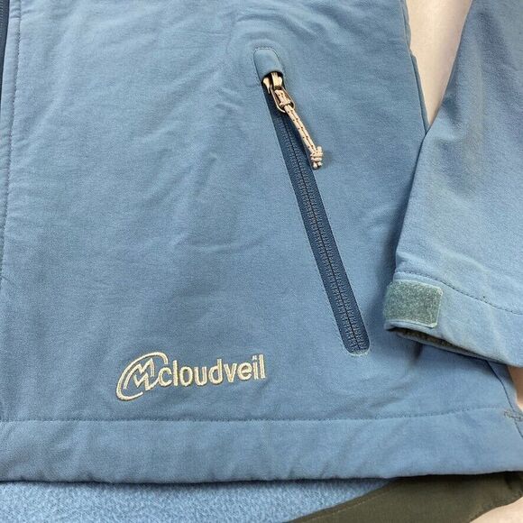 Cloudveil Jacket Women's Medium Blue Maize Cyclone Serendipity Soft Shell - Picture 4 of 16